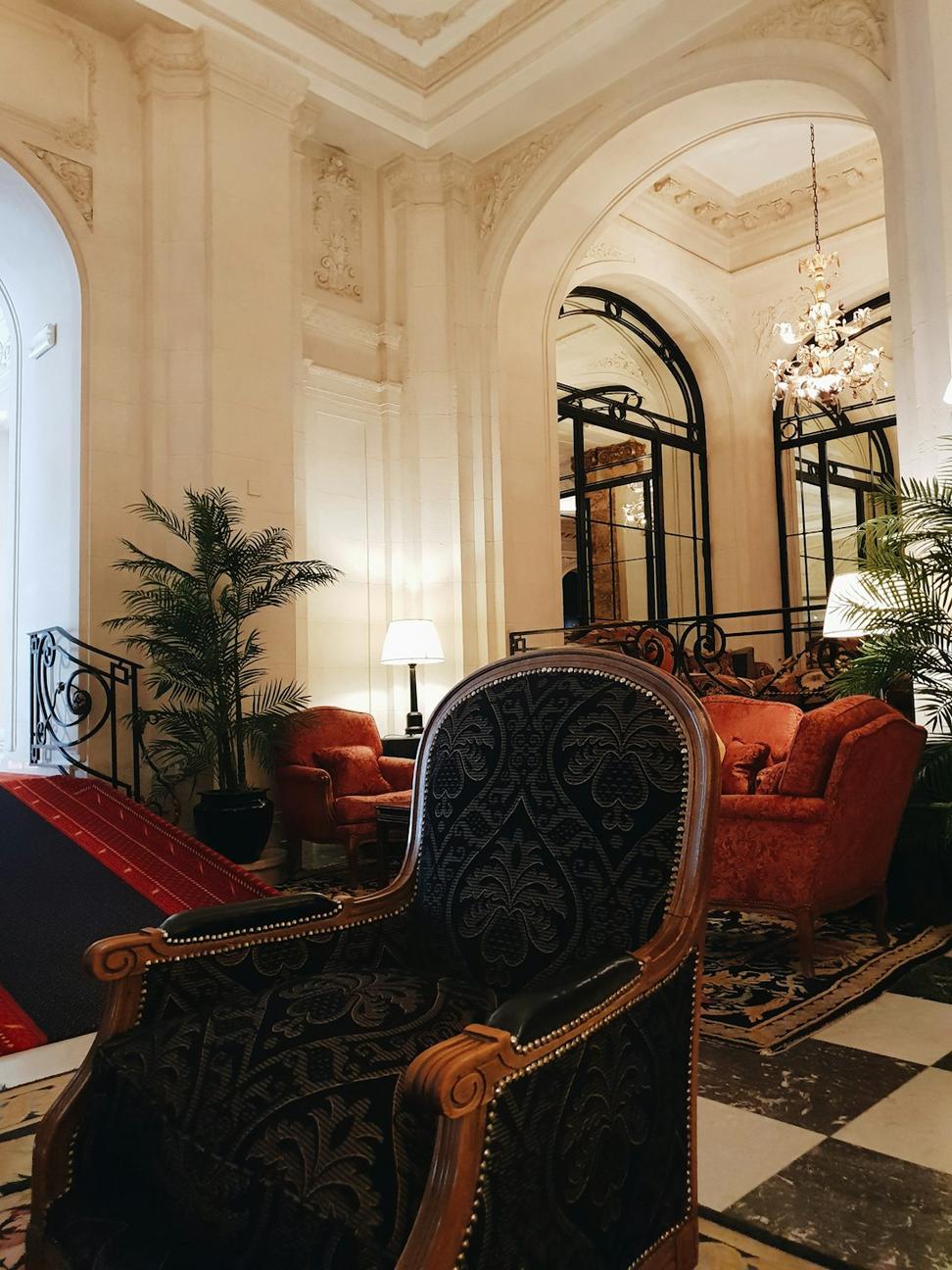Historic hotel lobby